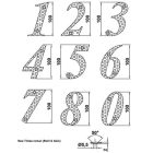 Házszám 0 100x65mm Fekete 9857 