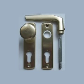   Gombos ajtó kilincs garnitúra lővér/55 cilinderlyukas Fehér