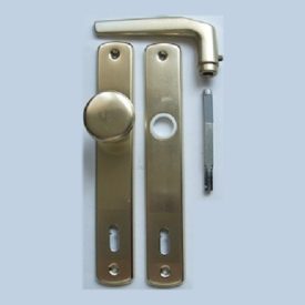   Gombos ajtókilincs garnitúra EL74/90 kulcslyukas F2 Pezsgő színű